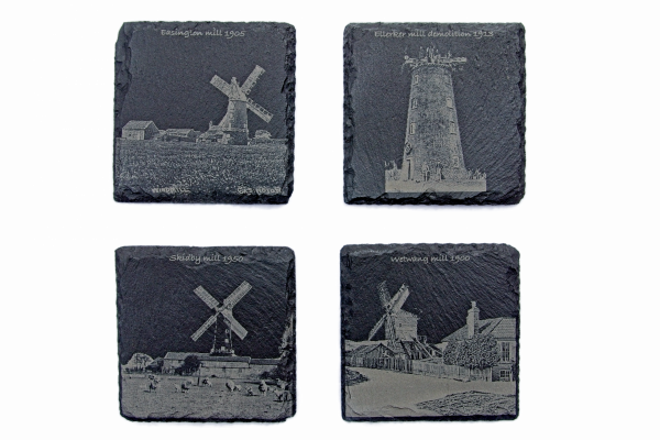East Riding Mills slate coasters