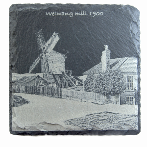 Wetwang Mill slate coaster