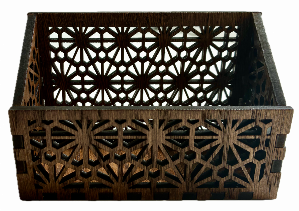 Open box with sloping sides