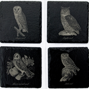 Owls slate coasters
