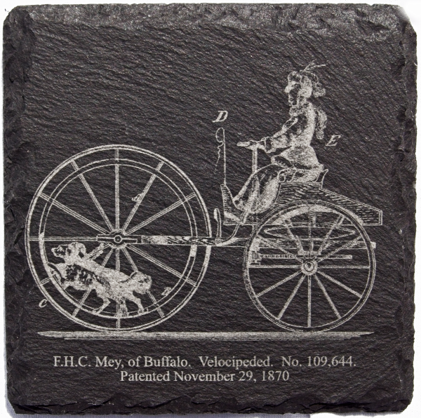 Victorian bikes slate coasters - Image 2
