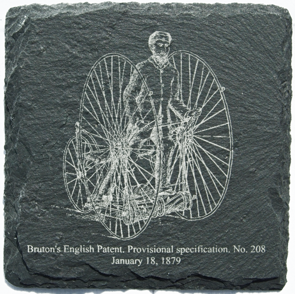 Victorian bikes slate coasters - Image 3