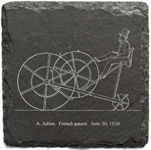 Victorian bikes slate coasters - Image 4