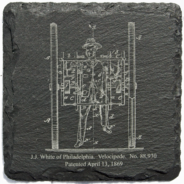 Victorian bikes slate coasters - Image 5