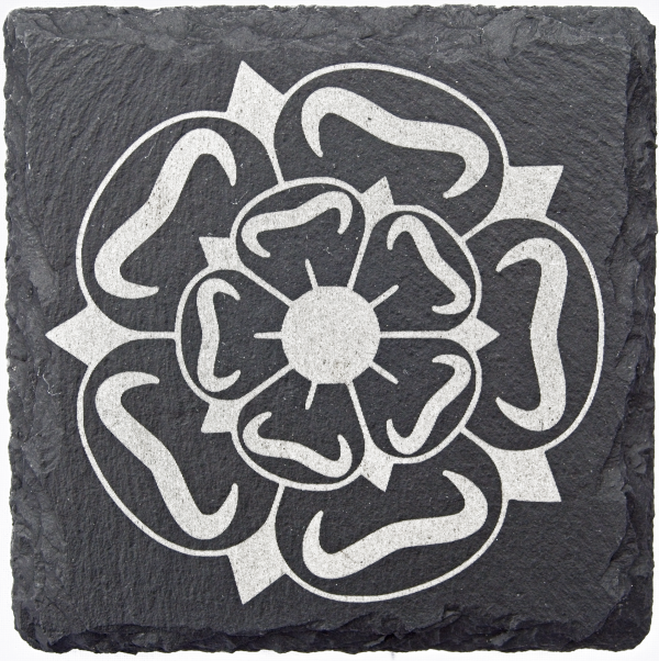 Yorkshire rose slate coaster